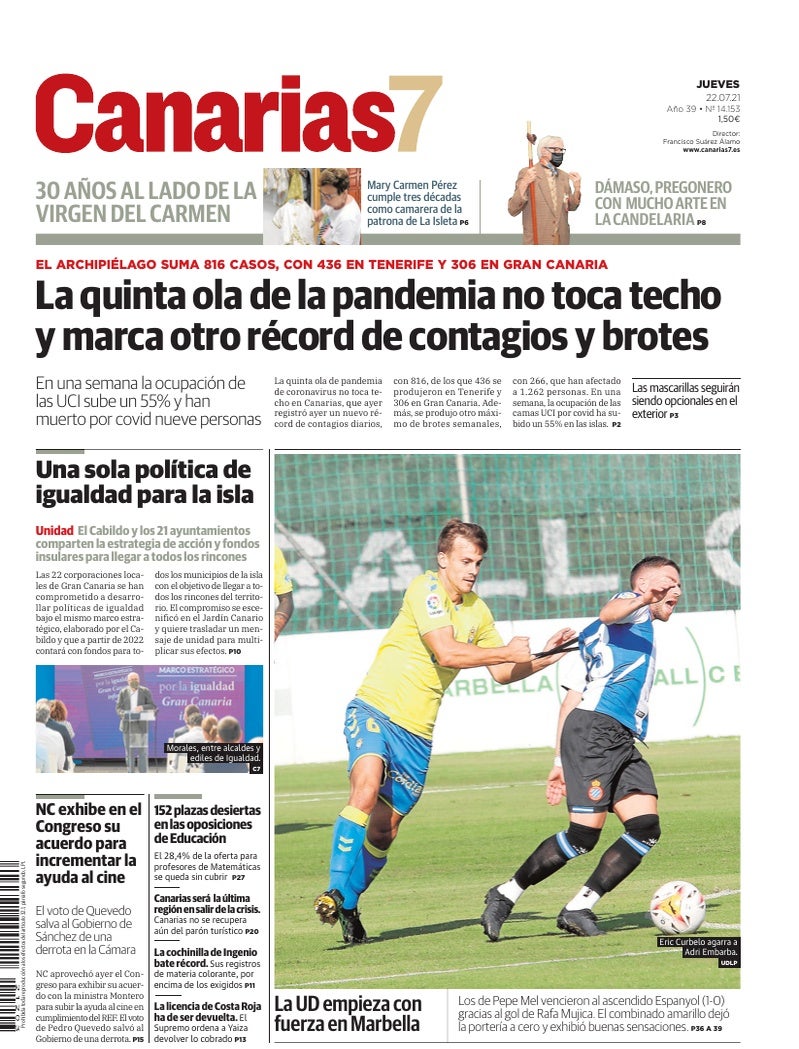 Portada Canarias7 22-07-2021