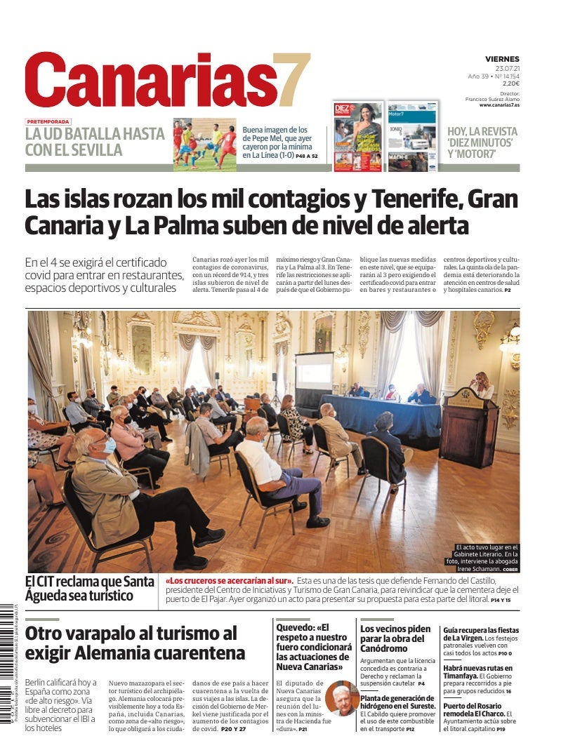 Portada Canarias7 23-07-2021