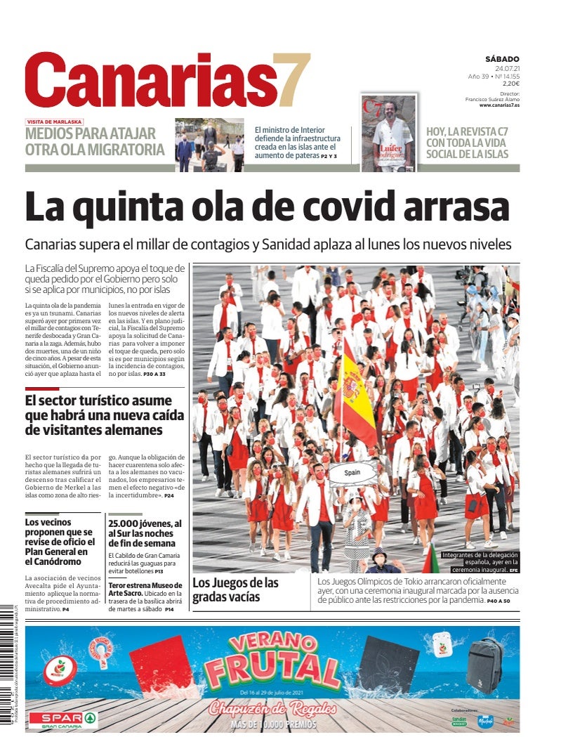 Portada Canarias7 24-07-2021