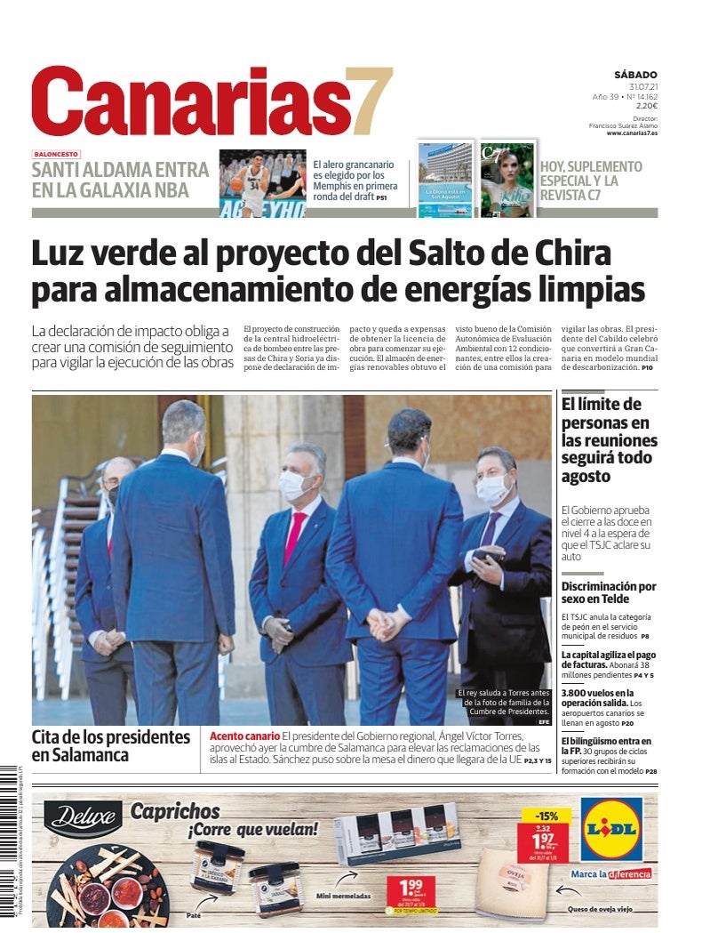 Portada Canarias7 31-07-2021