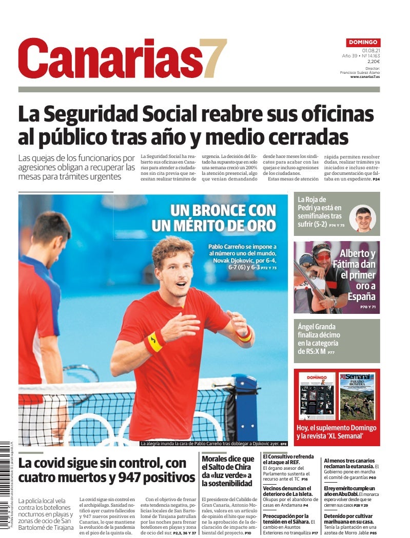 Portada Canarias7 01-08-2021