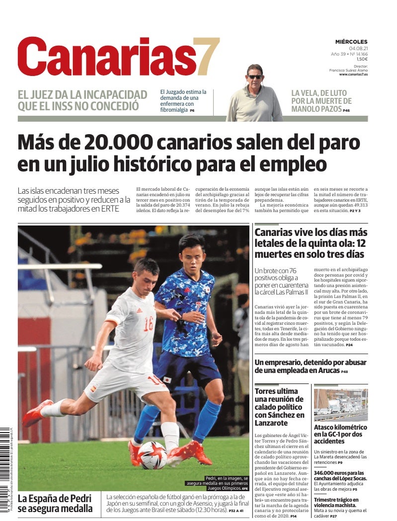 Portada Canarias7 04-08-2021