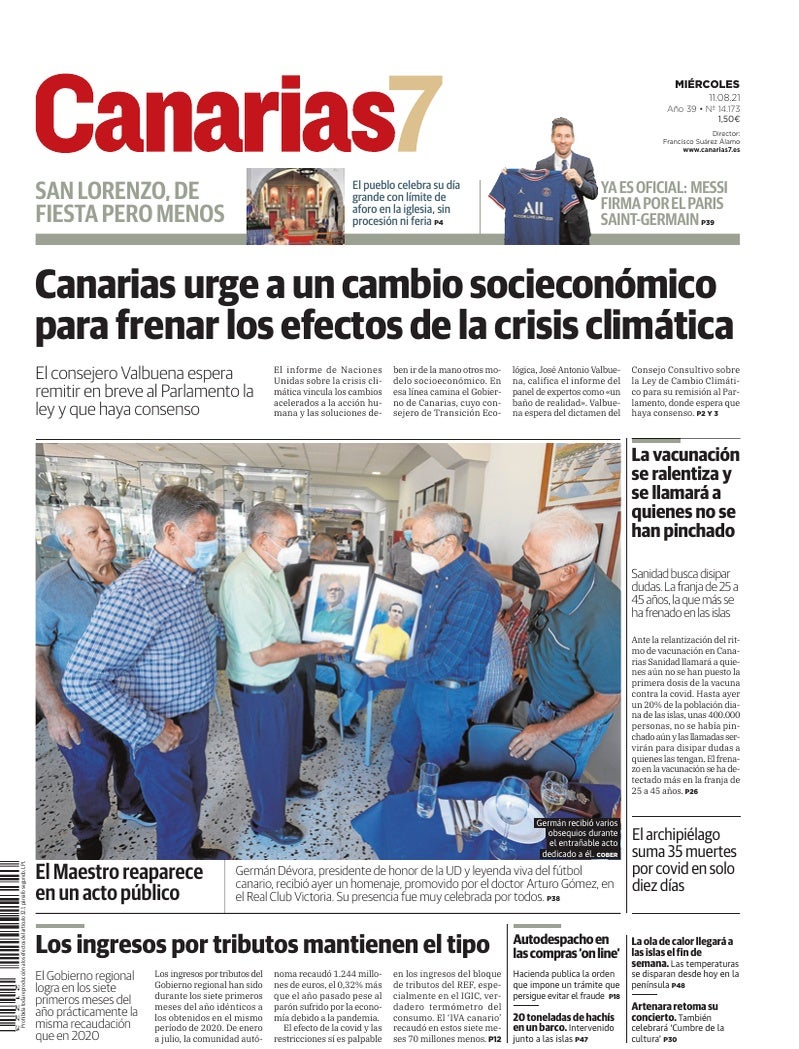 Portada Canarias7 11-08-2021