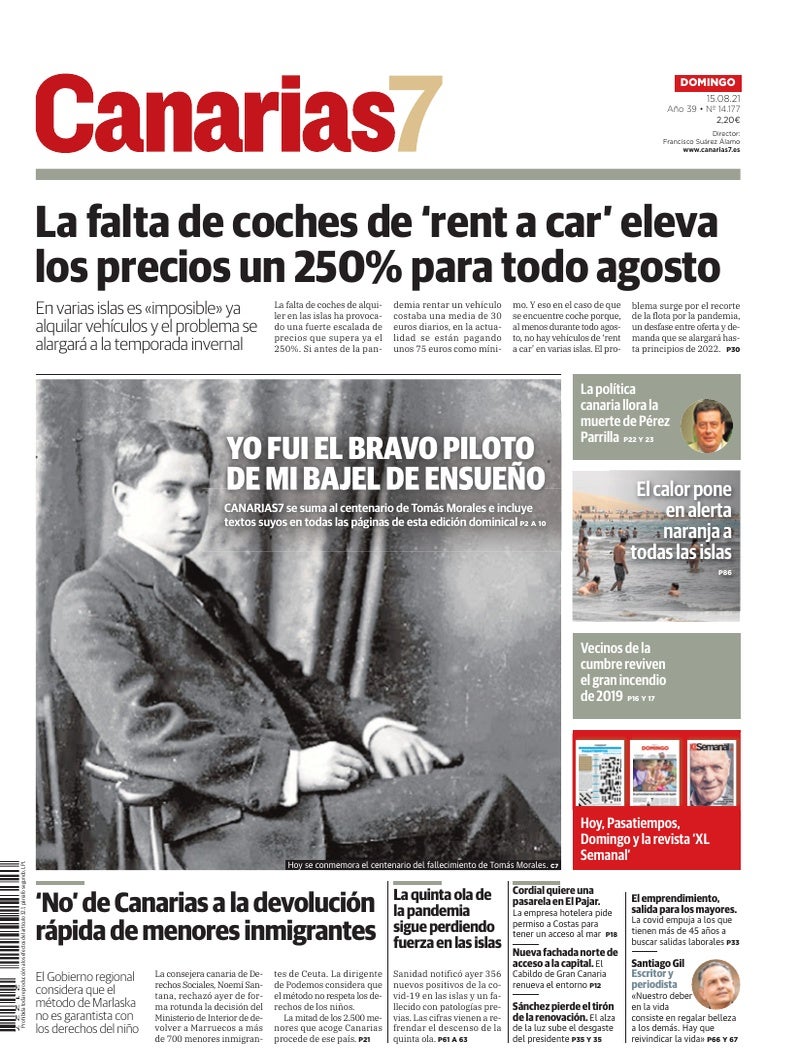 Portada Canarias7 15-08-2021