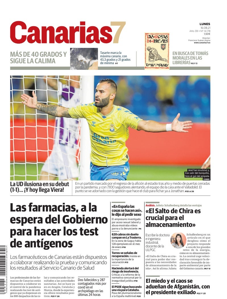 Portada Canarias7 16-08-2021
