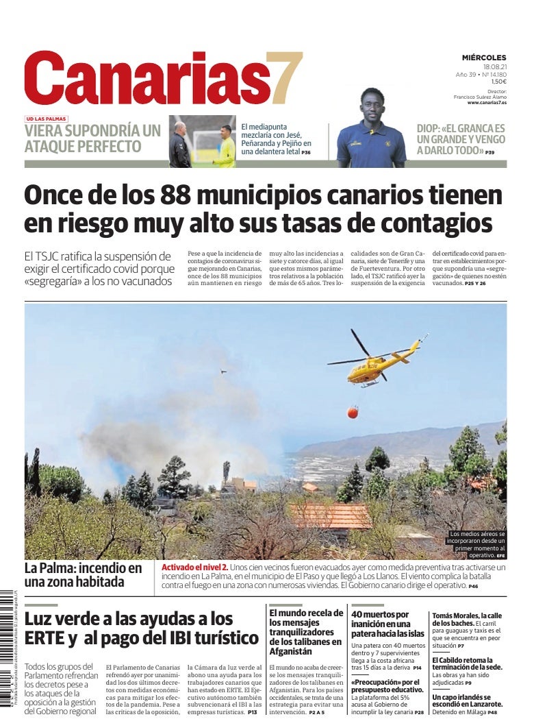 Portada Canarias7 18-08-2021