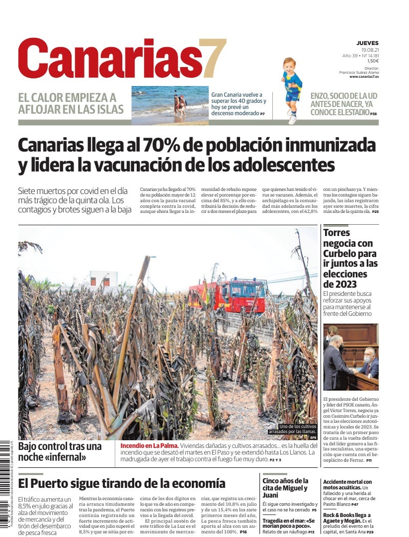 Portada Canarias7 19-08-2021