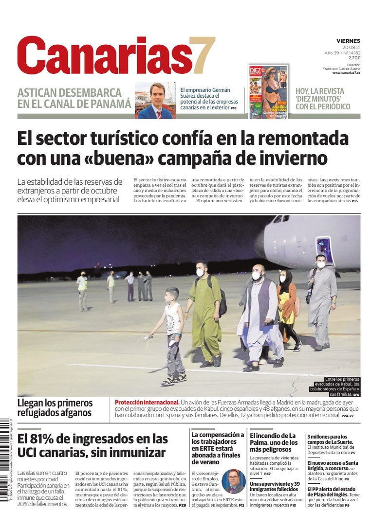 Portada Canarias7 20-08-2021