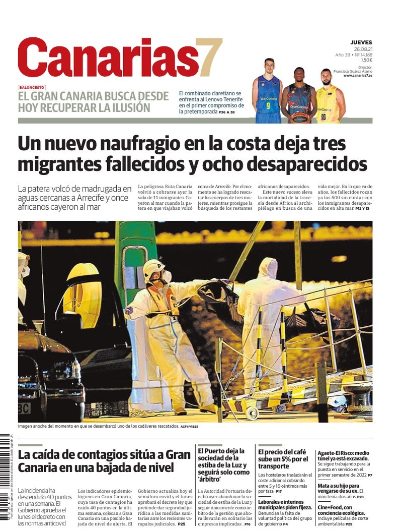Portada Canarias7 26-08-2021