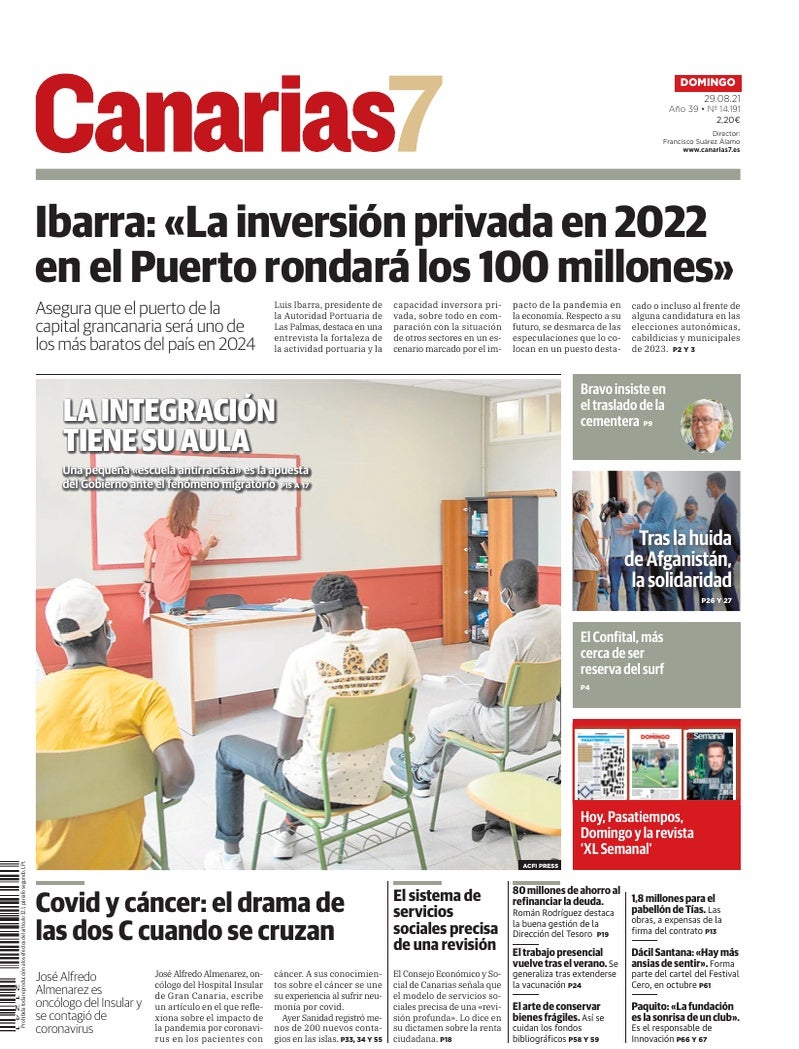 Portada Canarias7 29-08-2021