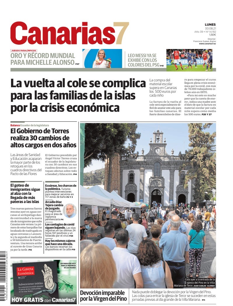 Portada Canarias7 30-08-2021