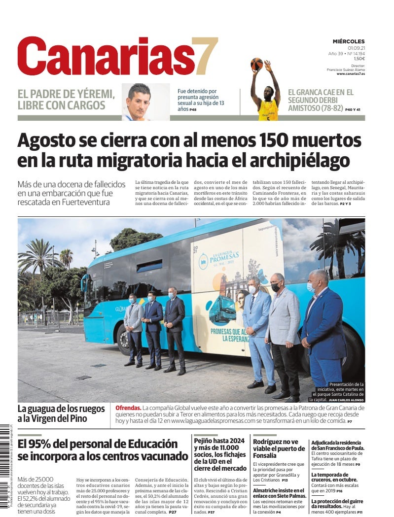 Portada Canarias7 01-09-2021