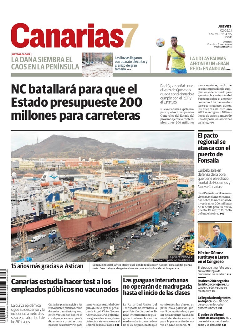 Portada Canarias7 02-09-2021