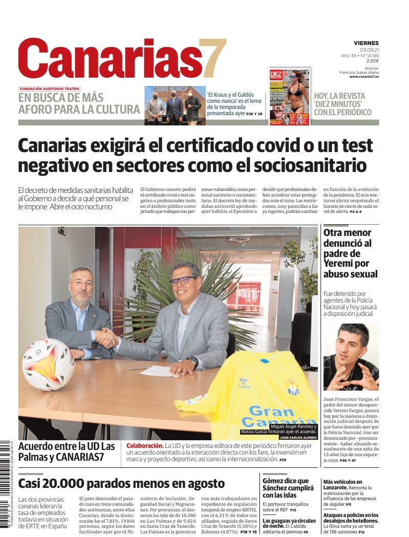 Portada Canarias7 03-09-2021