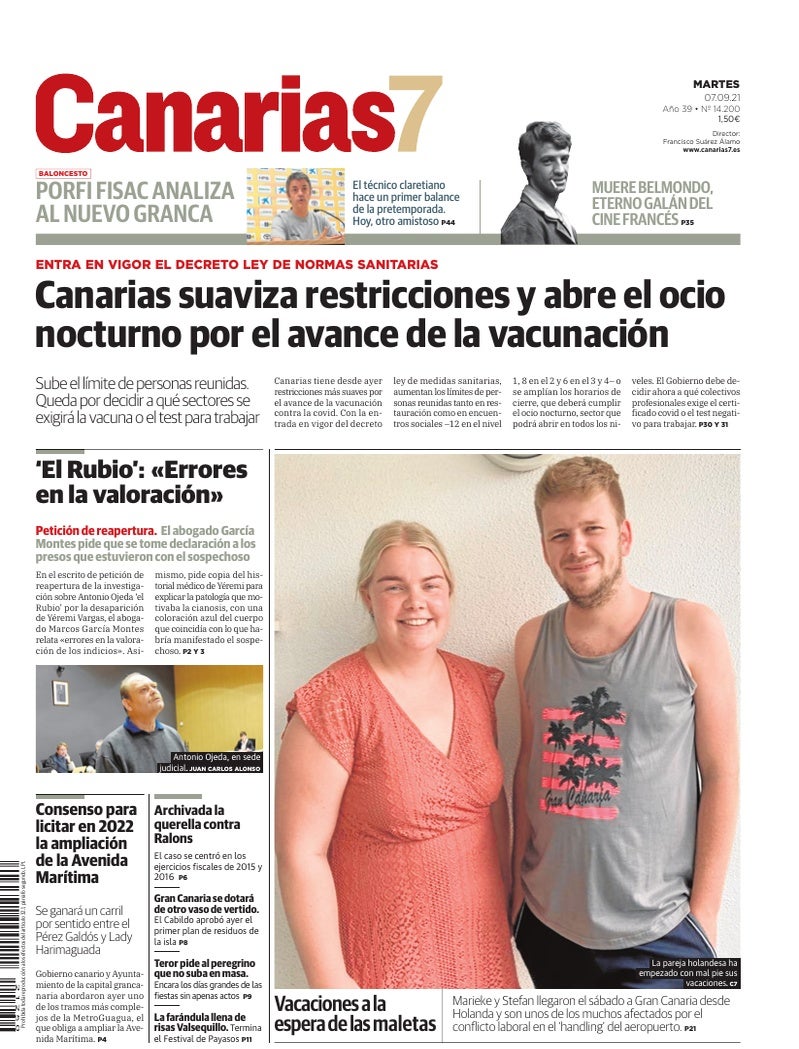 Portada Canarias7 07-09-2021