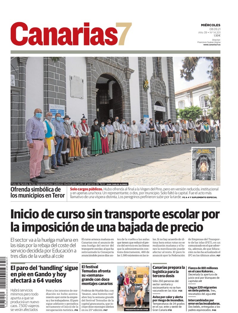 Portada Canarias7 08-09-2021