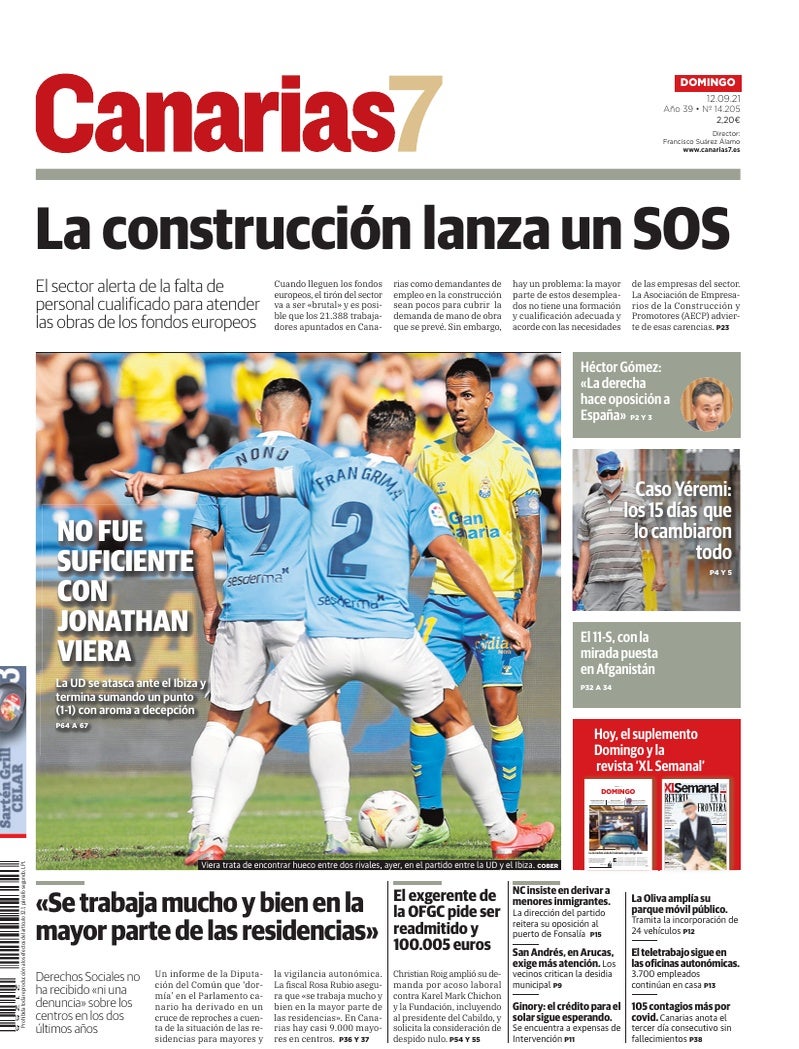 Portada Canarias7 12-09-2021