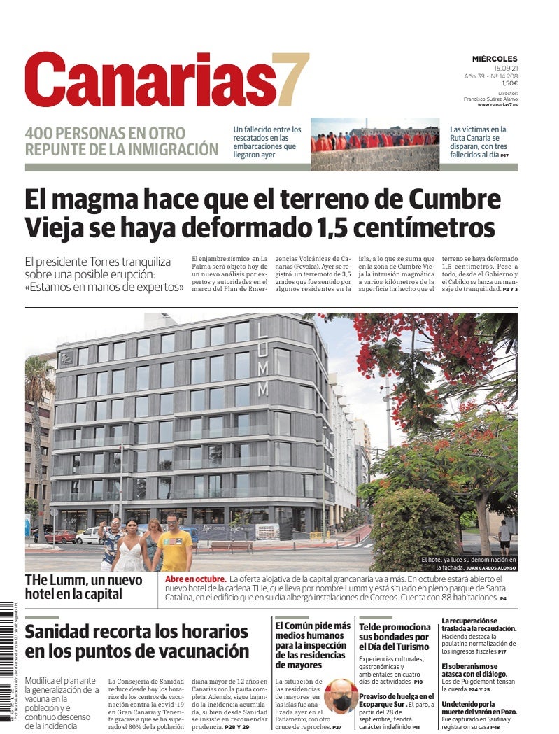 Portada Canarias7 15-09-2021