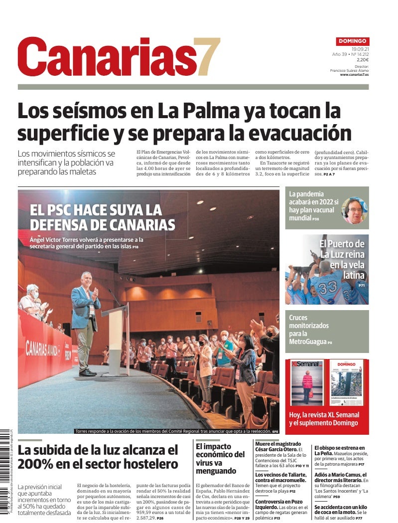 Portada Canarias7 19-09-2021