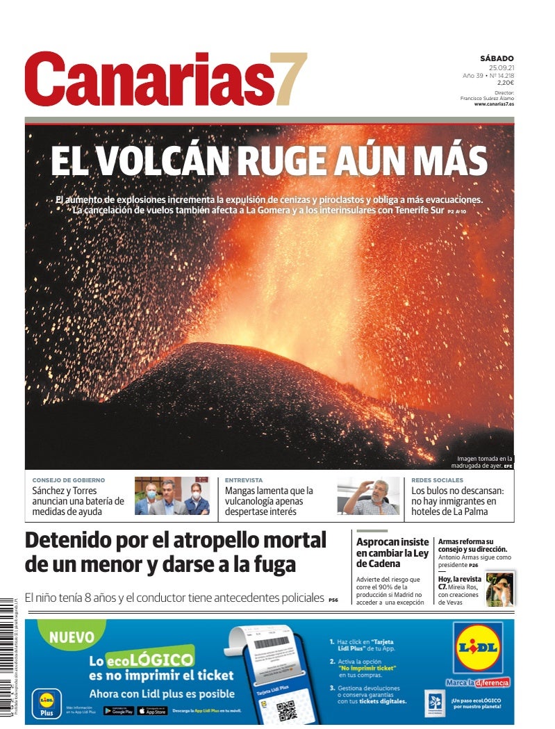 Portada Canarias7 25-09-2021