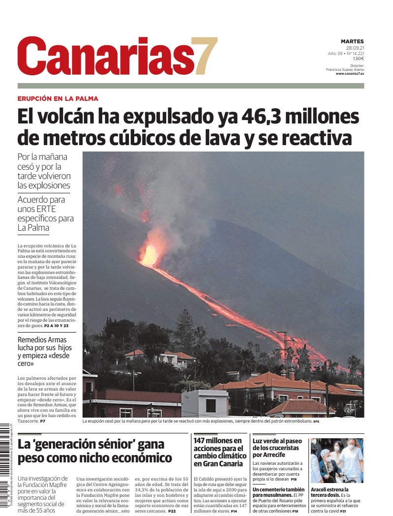 Portada Canarias7 28-09-2021