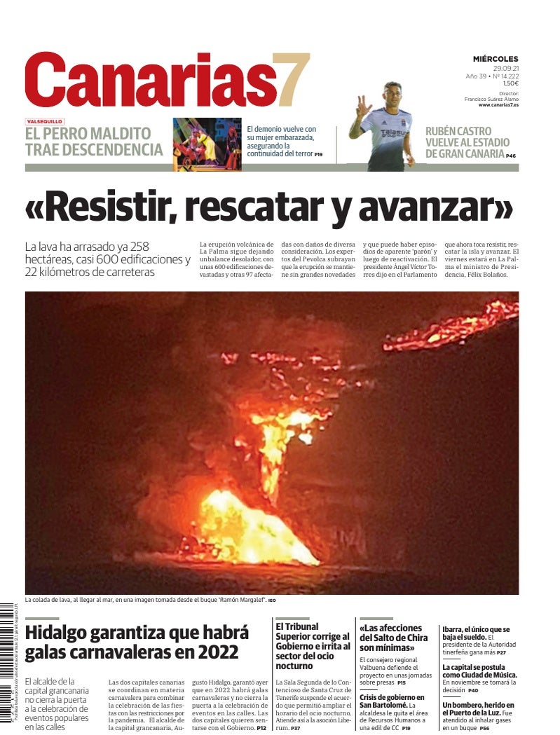 Portada Canarias7 29-09-2021