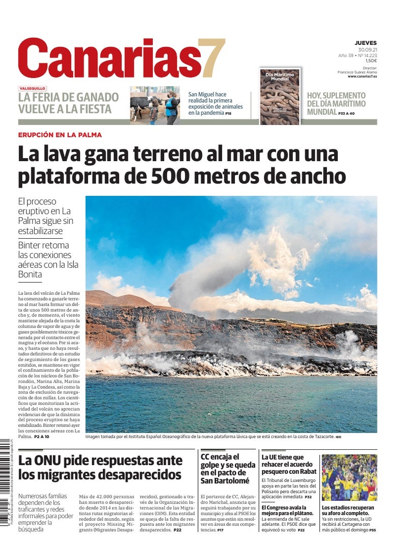 Portada Canarias7 30-09-2021