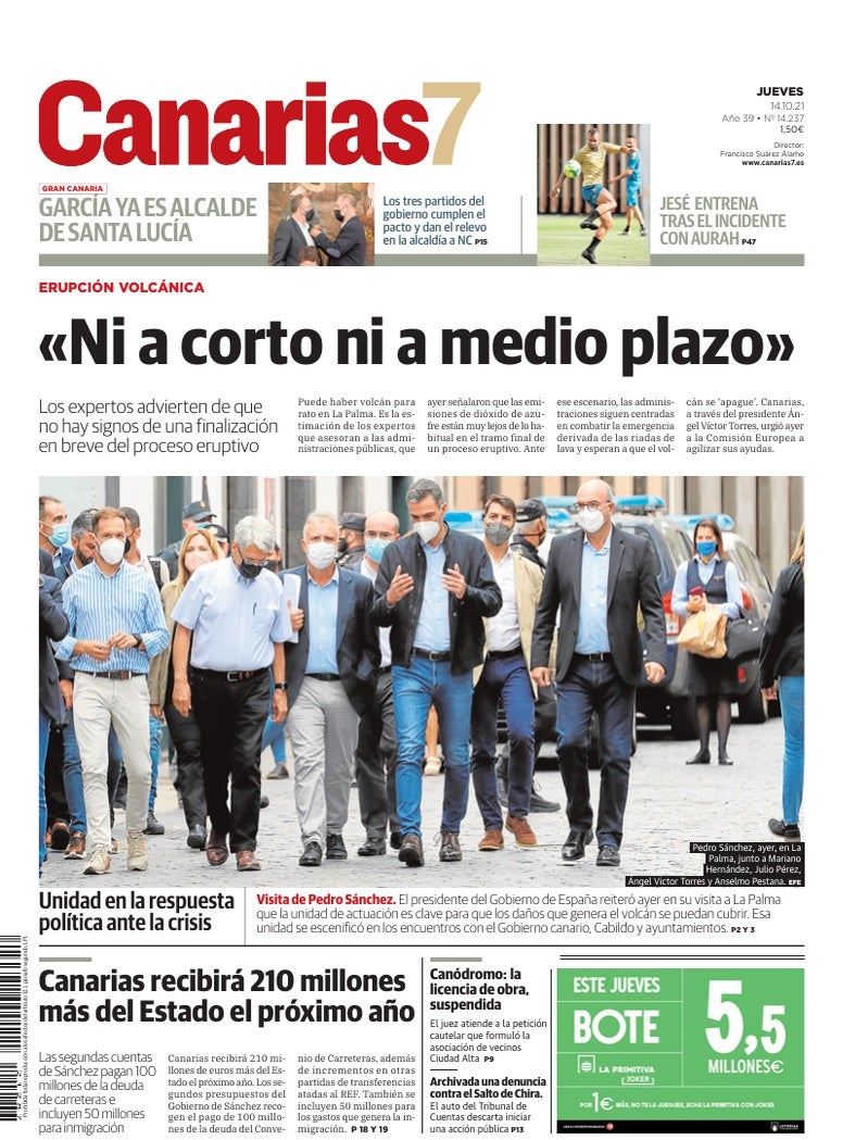 Portada Canarias7 14-10-2021