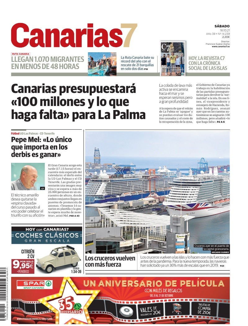 Portada Canarias7 16-10-2021