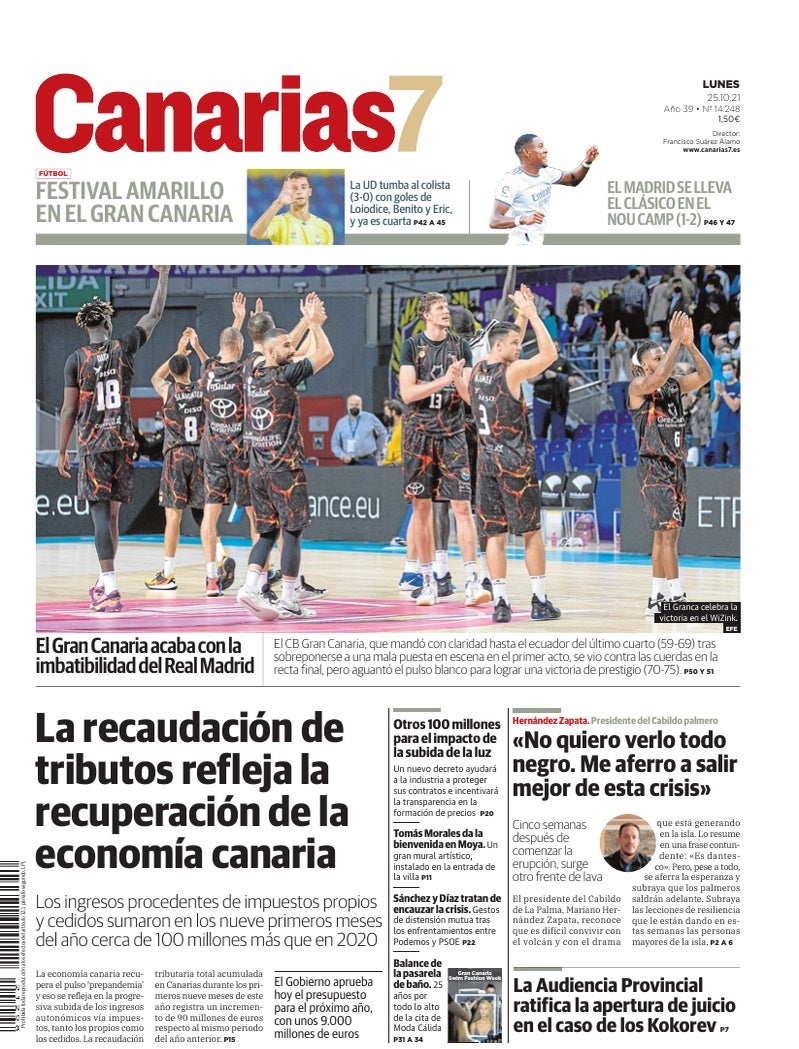 Portada Canarias7 25-10-2021