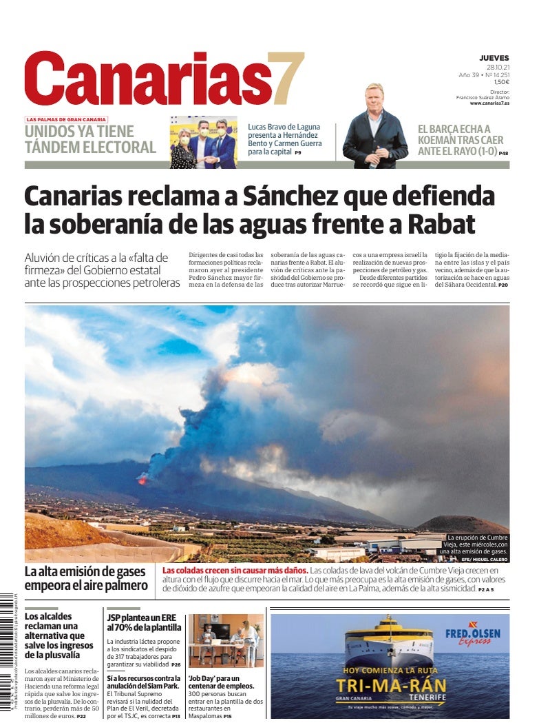 Portada Canarias7 28-10-2021