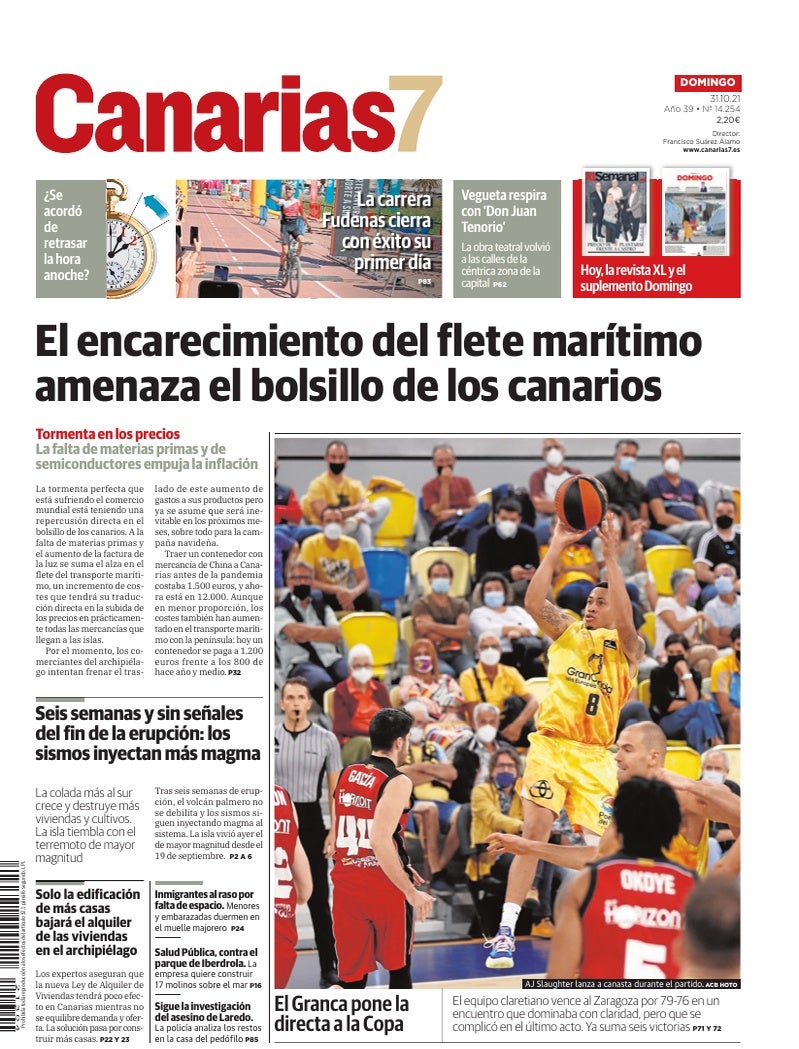 Portada Canarias7 31-10-2021