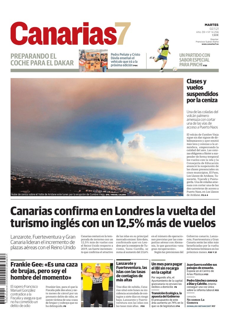 Portada Canarias7 02-11-2021