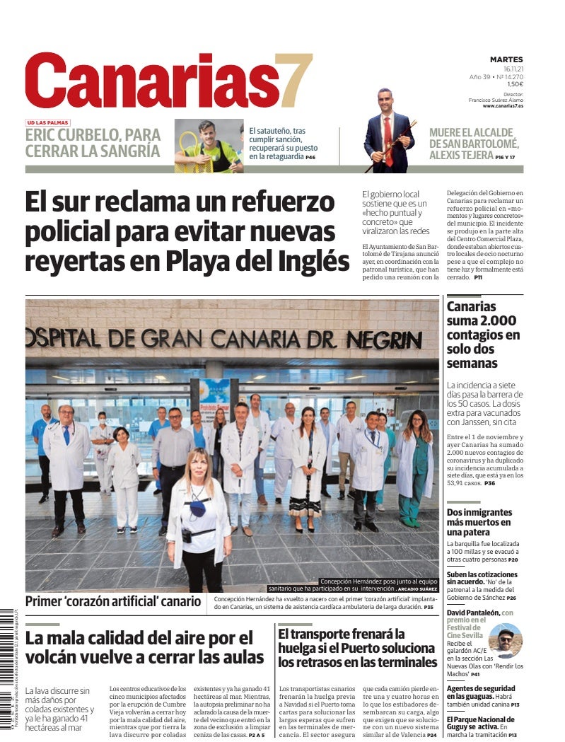 Portada Canarias7 16-11-2021