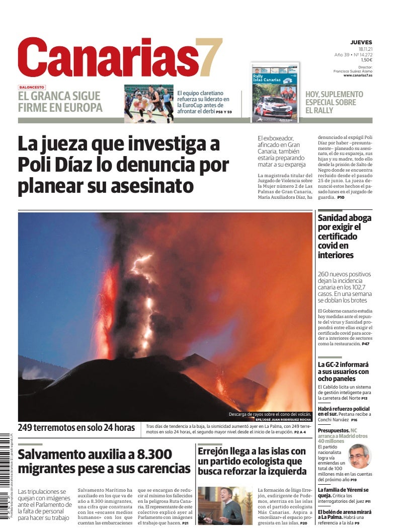 Portada Canarias7 18-11-2021