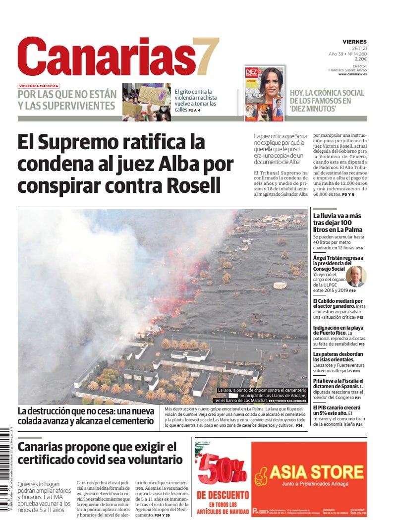 Portada Canarias7 26-11-2021