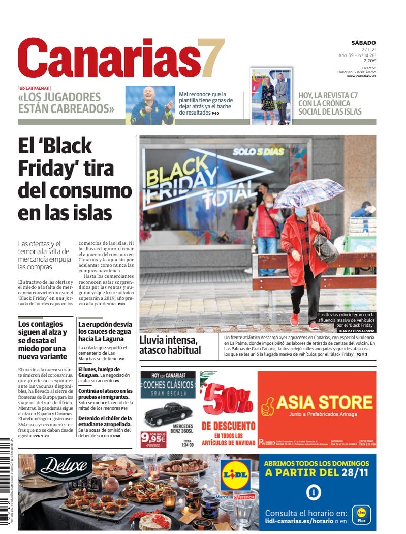 Portada Canarias7 27-11-2021