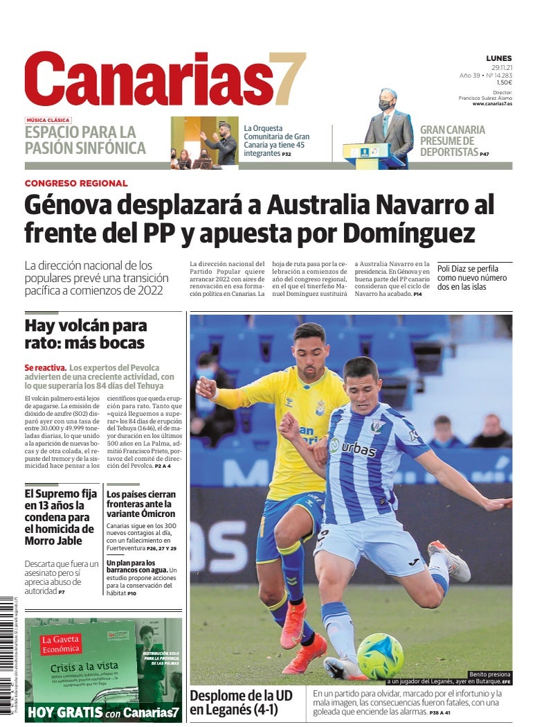 Portada Canarias7 29-11-2021