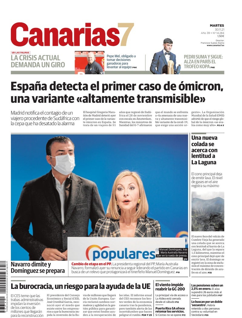 Portada Canarias7 30-11-2021