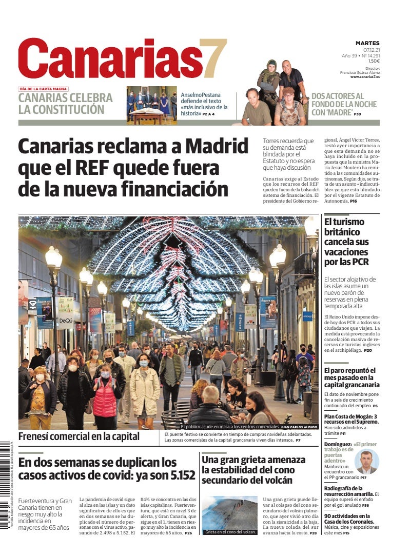 Portada Canarias7 07-12-2021