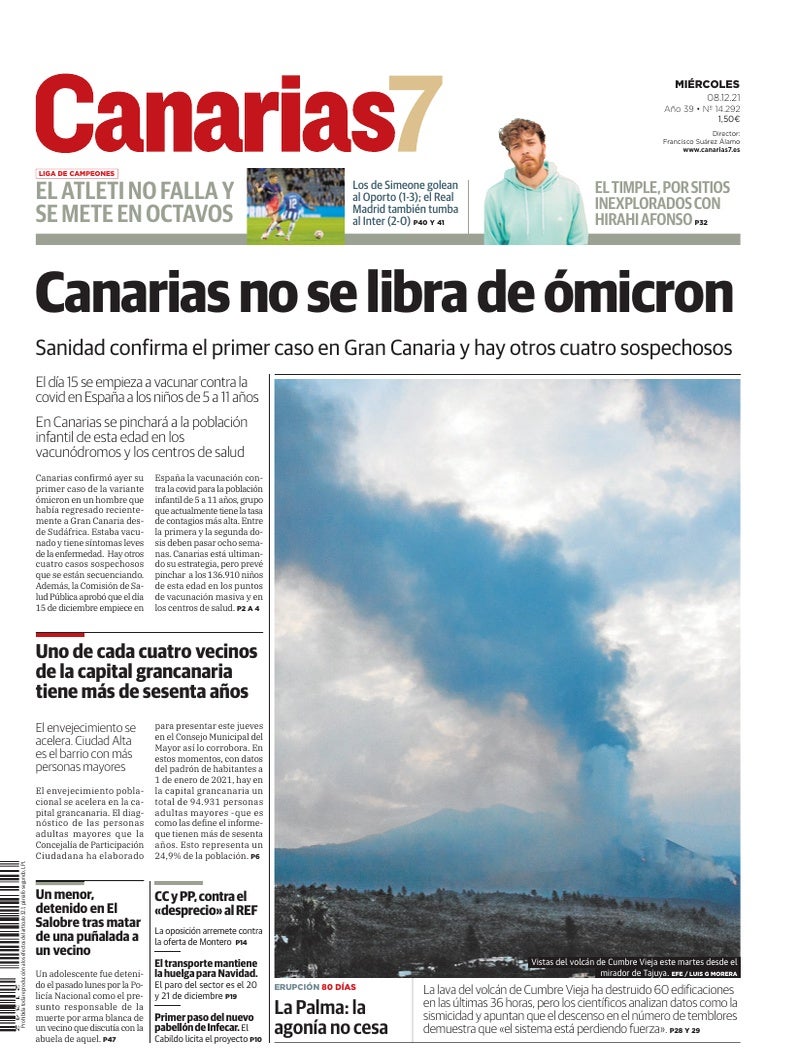 Portada Canarias7 08-12-2021