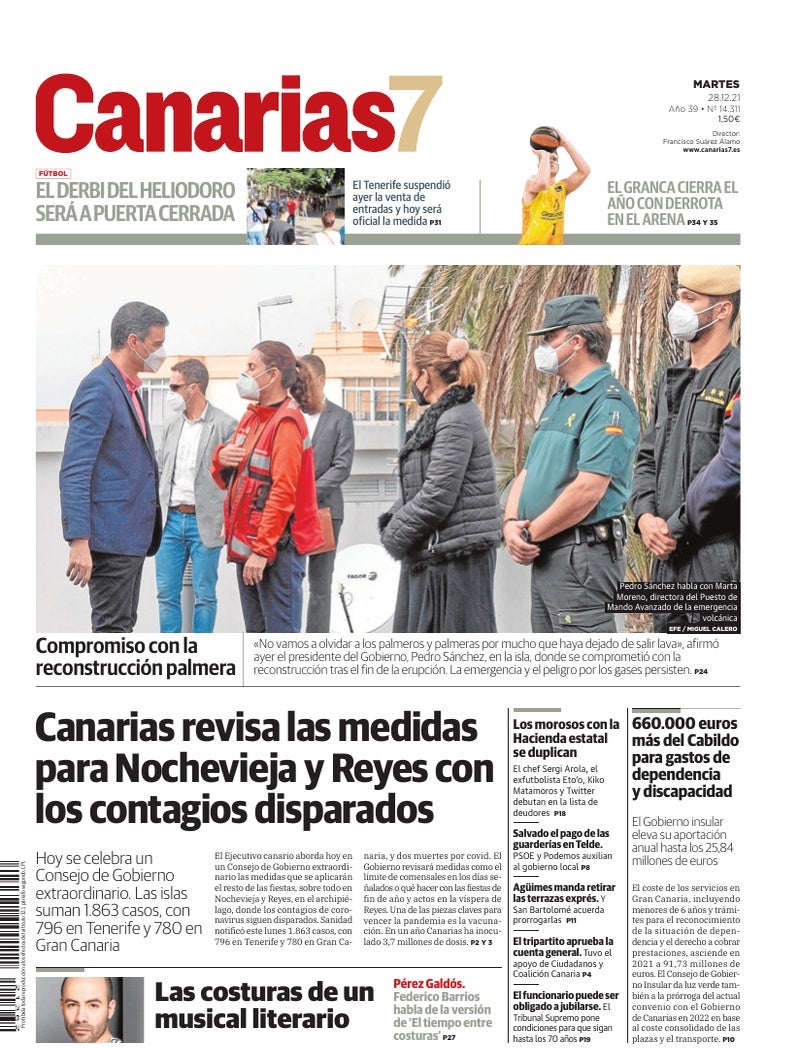 Portada Canarias7 28-12-2021