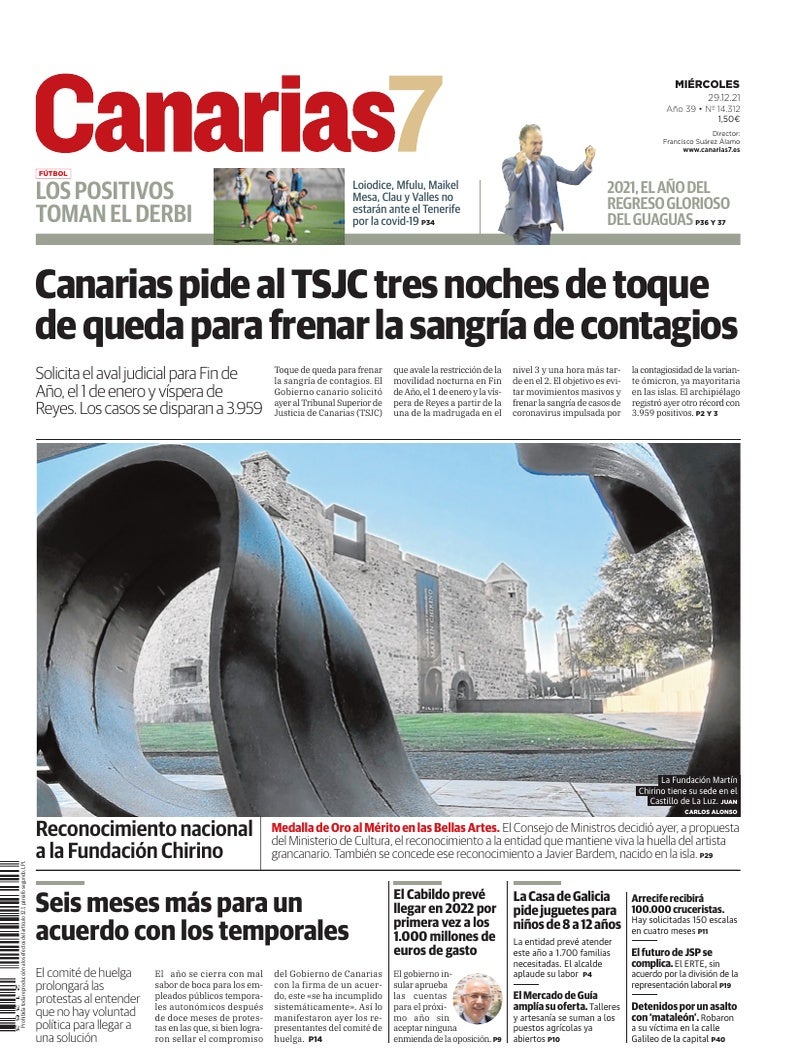 Portada Canarias7 29-12-2021