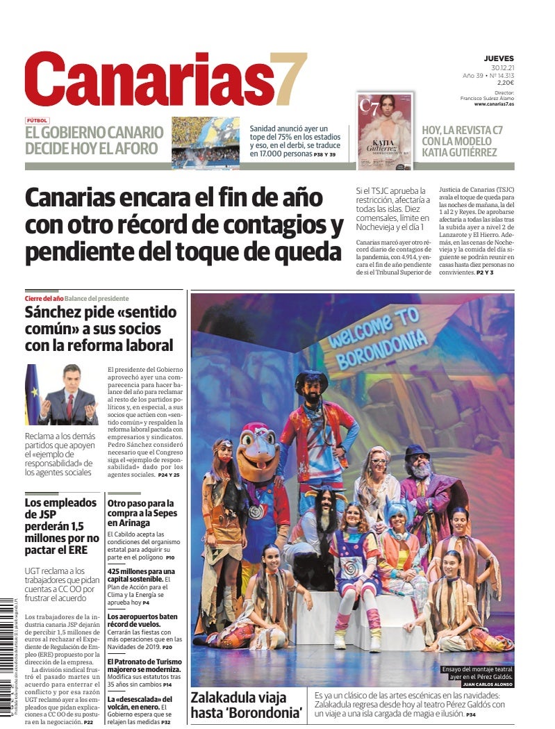 Portada Canarias7 30-12-2021