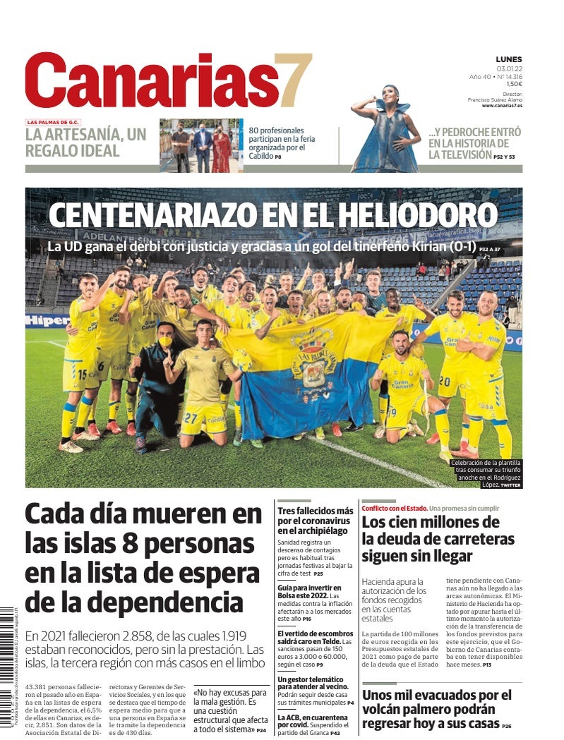 Portada Canarias7 03-01-2022