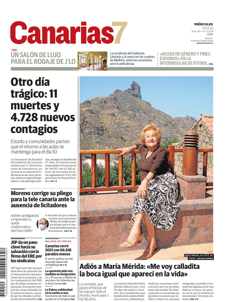Portada Canarias7 05-01-2022