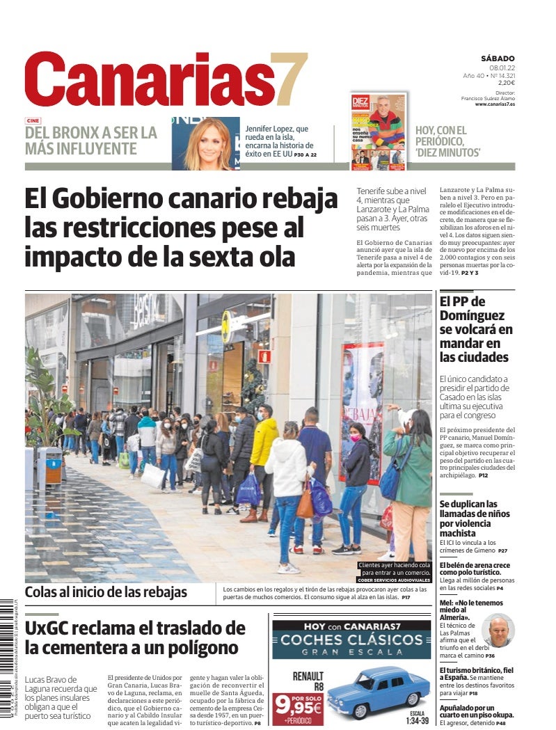 Portada Canarias7 08-01-2022