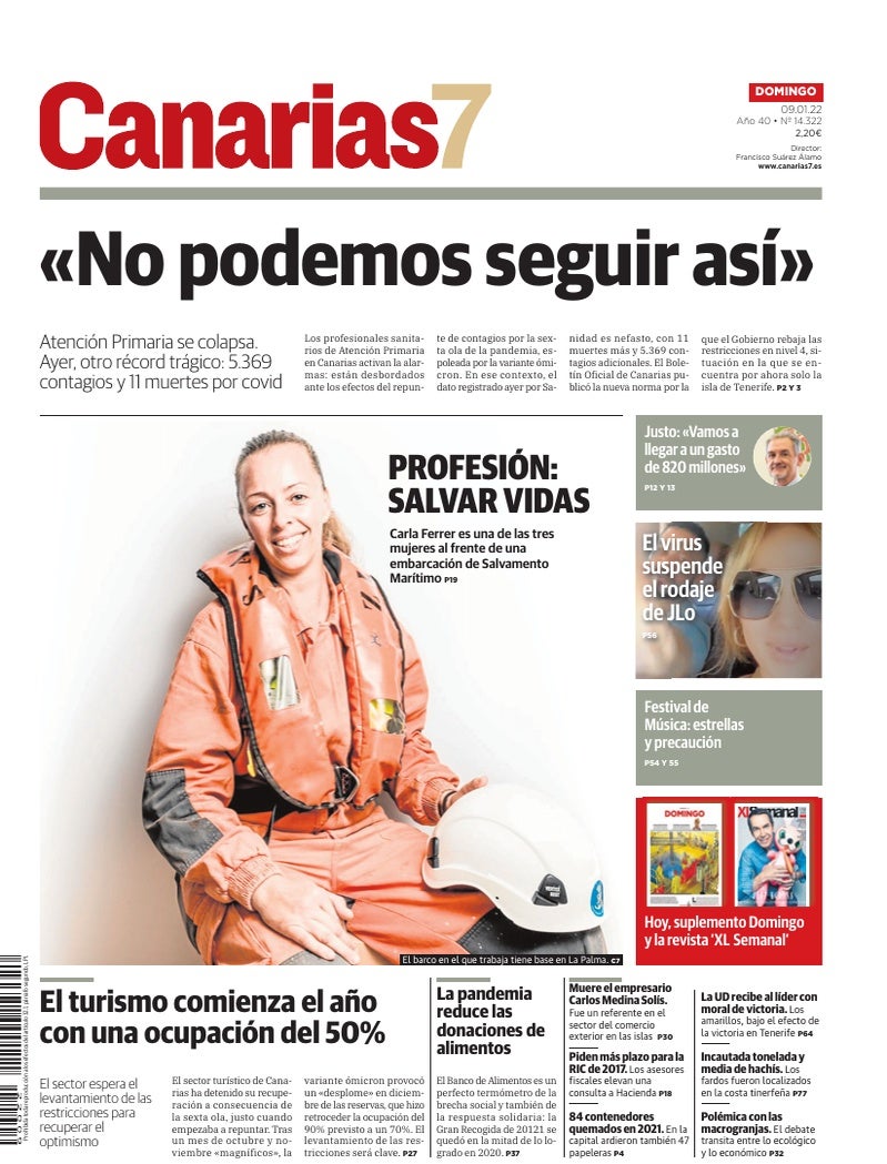 Portada Canarias7 09-01-2022