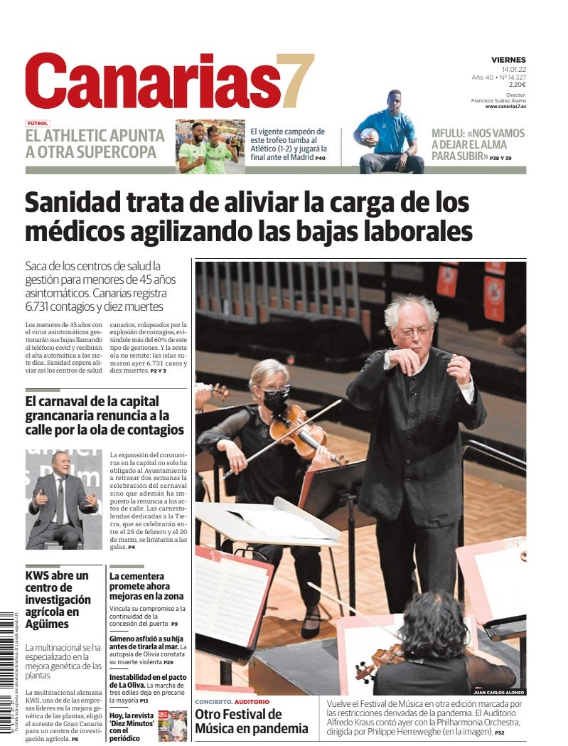 Portada Canarias7 14-01-2022