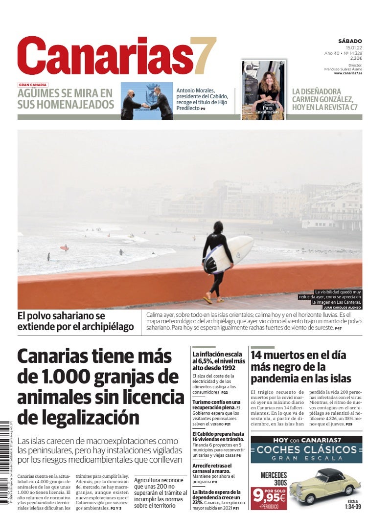 Portada Canarias7 15-01-2022